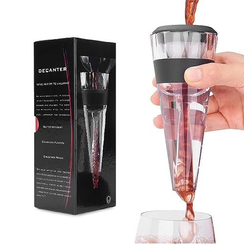 Wine Aerator, Hotder Red Wine Decanter, Wine Aerator Pourer Spout with Stand Gift Set for Wine Lovers, Home and Party