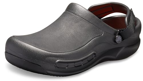 Crocs Unisex Men's and Women's Bistro Pro LiteRide Clog | Slip Resistant Work Shoes, Black, 11 Women/9 Men