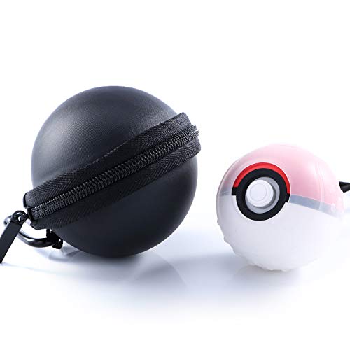 HEATFUN Carrying Case and Clear case for Nintendo Switch Poke Ball Plus Controller, Protective Case for Poke Ball Plus and Silicone Clear Case for Poke Ball Plus - Black