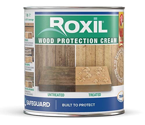 Roxil Wood Waterproofing Cream: 10-Year Outdoor Clear Sealer - Treatment & Sealant for Waterproof Protection of Decking, Fence, Sheds, Furniture - 1.5 Quart