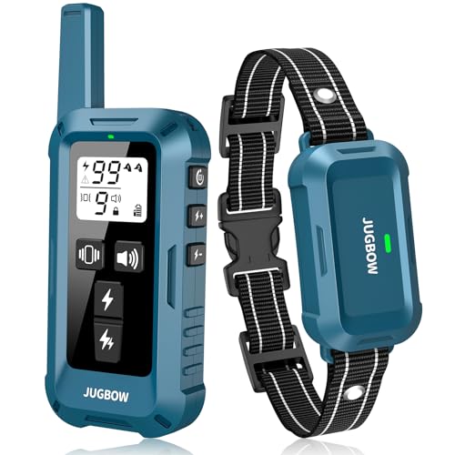 Jugbow Dog Shock Collar - 4200FT Dog Training Collar with Remote, IPX7 Waterproof Electric Collar with 4 Training Modes, Security Lock, Rechargeable e-Collar for All Breeds, Sizes