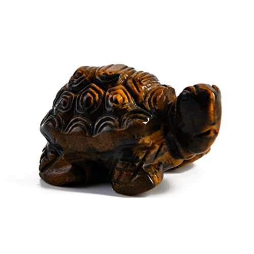 YGLINE 2' Hand Carved Stone Turtle Tortoise Animal Figurine Pocket Statue Sculpture