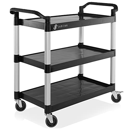 Jubilee Heavy-Duty 3-Tier Utility Service Cart with Wheels, 40.25' x 38.5'