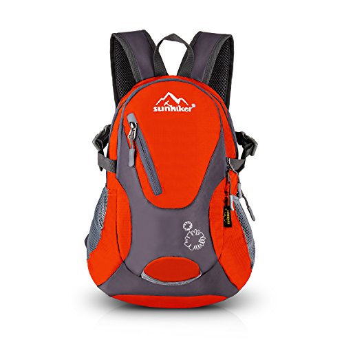 sunhiker Cycling Hiking Backpack Water Resistant Travel Backpack Lightweight SMALL Daypack M0714 (red)