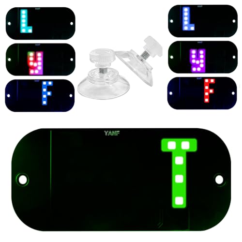Wireless Colorful LED Sign Light for Car, Multi-Mode & Multi-Color Windshield Sign Light for Driver with Suction Cups for All The Car