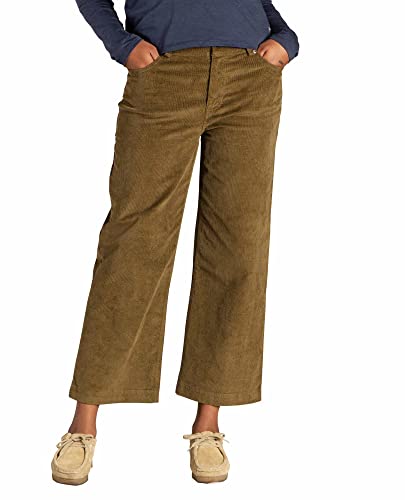 Toad&Co Women's Karuna Cord Wide Leg Pant, Fir, 8