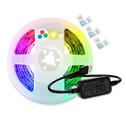 GLEDOPTO ZigBee TV Backlight Kit DC5V LED Strip Controller with 2M IP20 RGBCCT Strip Lights Compatible with Amazon Echo Plus SmartThings APP/ Voice Control (Require ZigBee Hub)