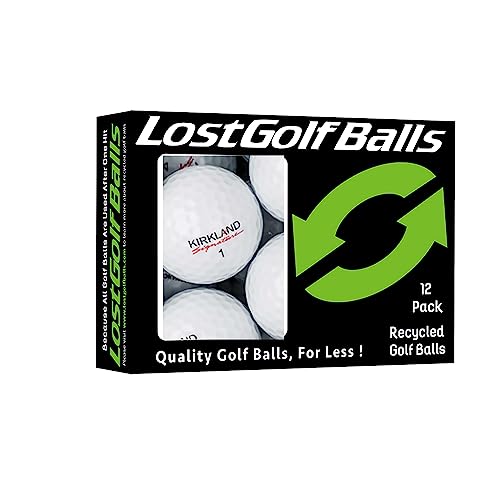 Kirkland Signature Golf Ball Mix - 12 Near Mint Quality Used Kirkland Golf Balls (AAAA Signature Ksig 3-Piece 4-Piece Golfballs), White, One Size (12GNBX-Kirkland-2), 12 count (Pack of 1)