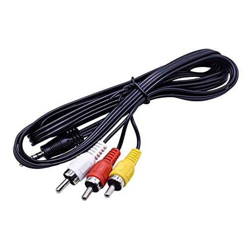 HQRP AV Audio Video Cable/Cord Compatible with Canon ZR830, ZR85, ZR850, ZR90, ZR900, ZR930, ZR950, ZR960 Camcorder
