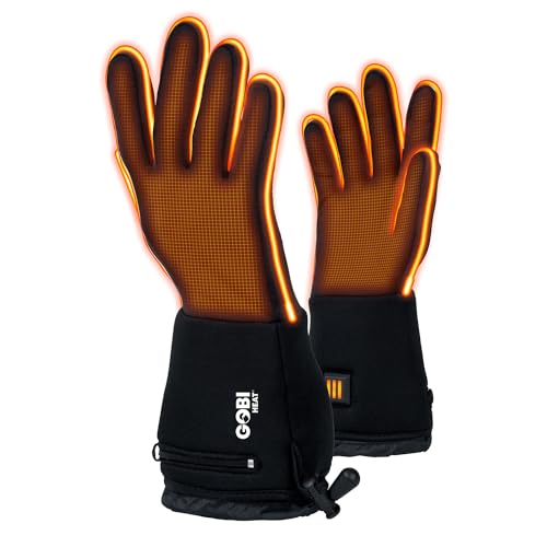 Stealth Heated Glove Liners - 6 hours of Heat | Battery and Charger Included | Heat Up and Around Each Finger | Heated Gloves