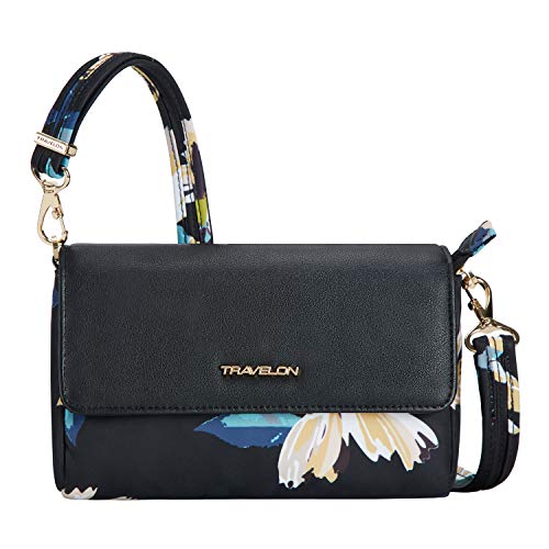 Travelon Anti-Theft Addison Convertible Crossbody/Belt Bag, Midnight Floral