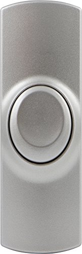 GE 19301 Wireless Push Button to Replace Doorbell Button, Brushed Nickel