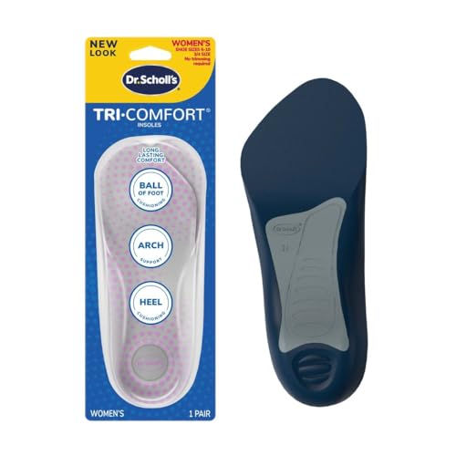 Dr. Scholl's Tri-Comfort Insoles - for Heel, Arch Support and Ball of Foot with Targeted Cushioning (for Women's 6-10)