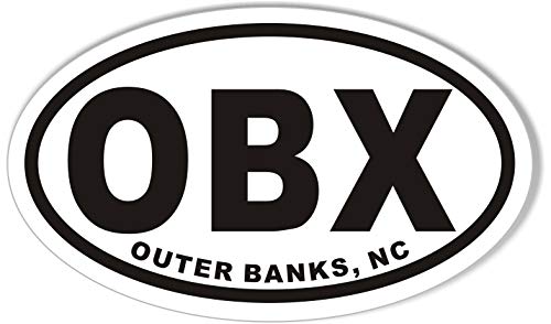 OBX Outer Banks, NC Oval Bumper Sticker