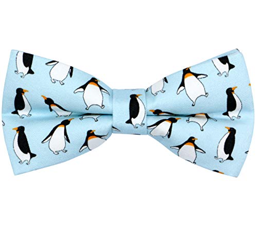 OCIA Cute Pattern Pre-tied Bow Tie Adjustable Bowties for Adult & Children (Penguin)