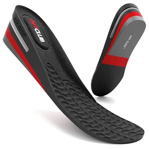 6FT CLUB Height Increase Insoles 3 Level Elevation Men's Shoe Lifts 2.5 Inches Height Inserts Hi-Tops for Men and Women