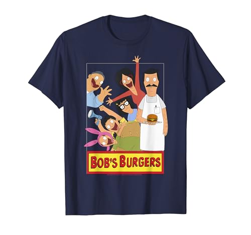 Bob's Burgers Family Shot & Teddy Logo T-Shirt
