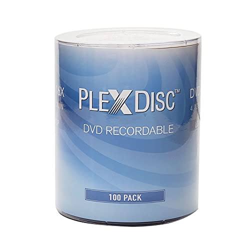 PlexDisc DVD-R 4.7GB 16x Branded Logo Recordable Media Disc - 100 Disc (no Container) FFP 632-817-BX