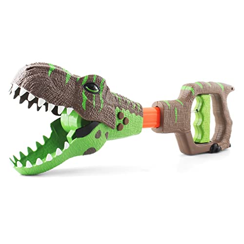 DINOBROS Dinosaur Chomper Toys for Kids with 3 Roar Sounds and Light Jurassic Dinosaurs Grabber Claw T-Rex Snapper Fun Robot Hand Pincher Dino Game