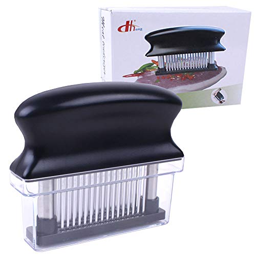 Meat Tenderizer with 48 Stainless Steel Ultra Sharp Needle Blades Heavy Duty Cooking machine for Tenderizing Beef, Turkey, Chicken, Steak, Veal, Pork, Fish etc