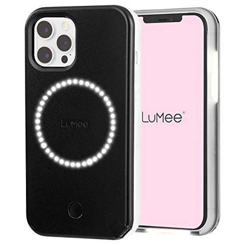 LuMee Halo by Case-Mate - Light Up Selfie Case for iPhone 12 and iPhone 12 Pro (5G) - Front & Rear Illumination - 6.1 inch,Thermoplastic Polyurethane,Wireless Charging Compatible - Matte Black