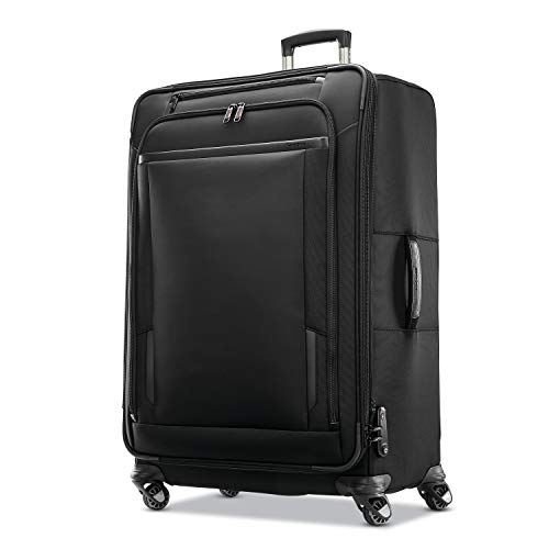 Samsonite Pro Travel Softside Expandable Luggage with Spinner Wheels, Black, Checked-Large 29-Inch