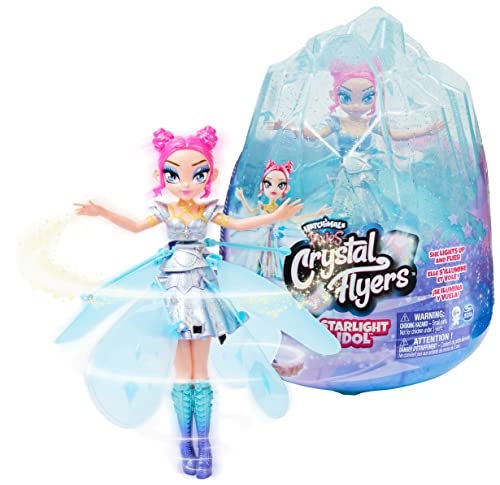 Hatchimals Pixies, Crystal Flyers Starlight Idol Magical Flying Pixie Toy Doll with Lights, Girls Gifts, Kids Toys for Girls Ages 6 and up
