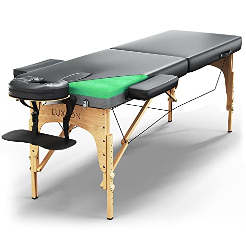 Luxton Home Premium Foam Massage Table - Easy Set Up - Foldable & Portable with Carrying Case