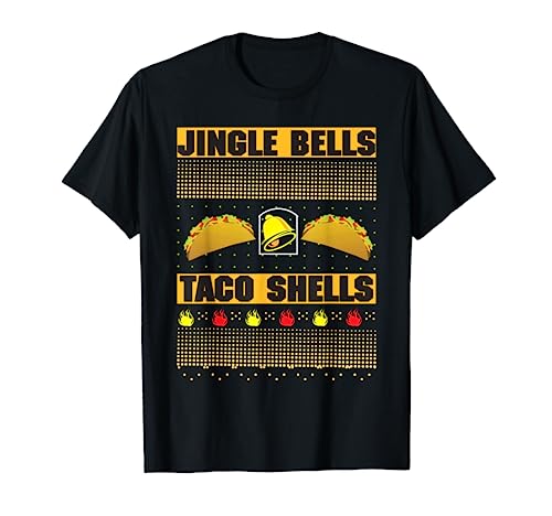 Taco Lover Mexican Food Jingle Bells Taco Shells T-Shirt