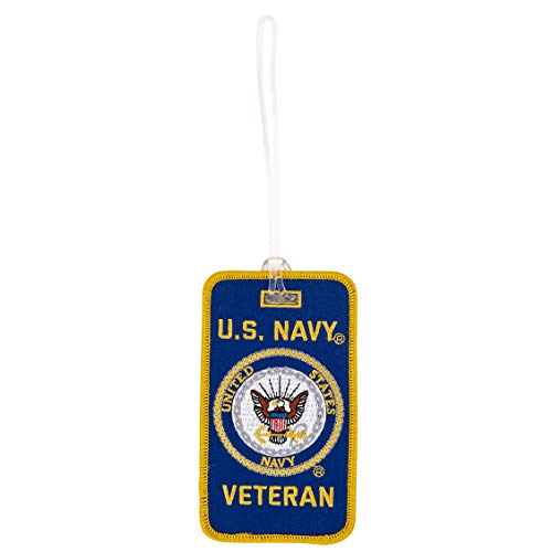 US Navy Luggage Tag Seal Embroidered Luggage Tag Bag (Luggage - U.S. Veteran w/Seal)