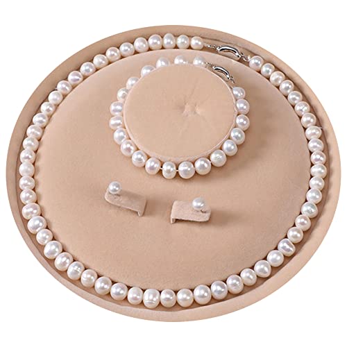 YONGMAN Freshwater Cultured Pearl Necklace Set Includes Stunning Bracelet and Stud Earrings Jewelry Set for Women