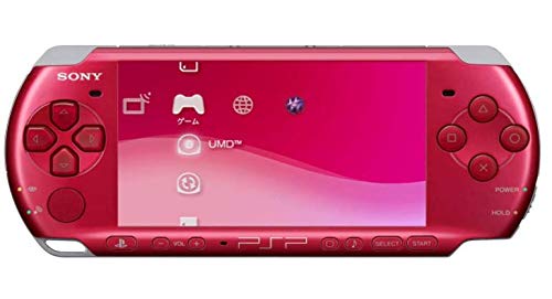 PSP Slim and Lite 3000 Series Handheld Gaming Console with 8GB Memory Card (Renewed) (Red)