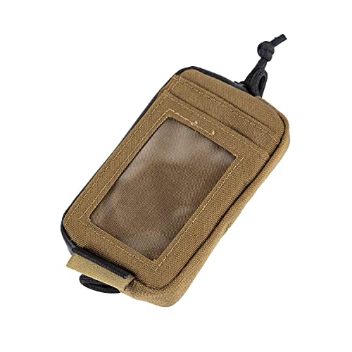 OneTigris Front Pocket Wallet with Zippers Small Coin Purse Tactical Wallet Nylon Minimalist Wallet for Men Women, Brown