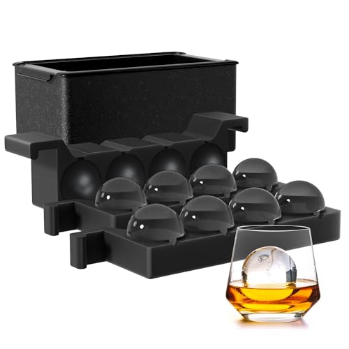 Clear Ice Ball Maker for Whiskey: FDDBI Circle Ice Cube Tray Make 2Inch Ice Sphere - Clear Ice Cube Maker for Old Fashioned Bourbon Whisky