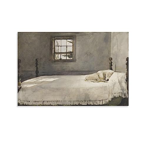 Master Bedroom by Andrew Wyeth Realism Famous Painting Artist Posters Wall Art Paintings Canvas Wall Decor Home Decor Living Room Decor Aesthetic 24x36inch(60x90cm) Unframe-style