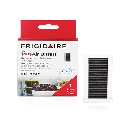 Frigidaire PAULTRA2 Pure Air Ultra II Refrigerator Air Filter with Carbon Technology to Absorb Food Odors, 3.8' x 1.8', White, 1 Count (Pack of 1)