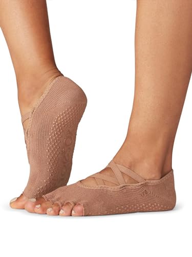 toesox Women’s Elle Half Toe Grip Socks – Non-Slip Pilates Socks with Grips for Women, Yoga Socks, Barre Socks