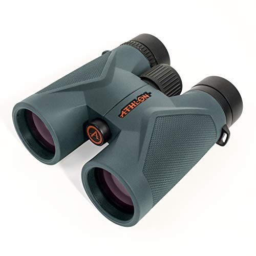 Athlon Optics 8x42 Midas UHD Gray Binoculars with ED Glass for Adults and Kids, High-Powered Binoculars for Hunting, Birdwatching, and More