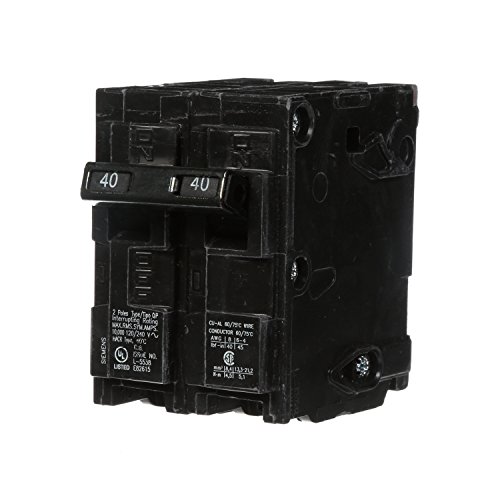 Siemens Q240 40-Amp Double Pole Type QP Circuit Breaker, Black