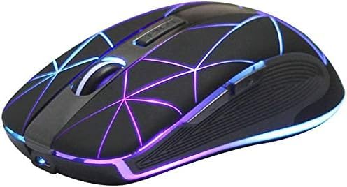 Rii RM200 Wireless Mouse,2.4G Wireless Mouse 5 Buttons Rechargeable RGB Wireless Mouse with USB Nano Receiver,3 Adjustable DPI Levels,Colorful Gaming Mouse for Notebook,PC,Computer(Type-C)