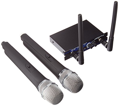 VocoPro - (UHF-28-9 Dual Channel UHF Wireless Microphone System, Black