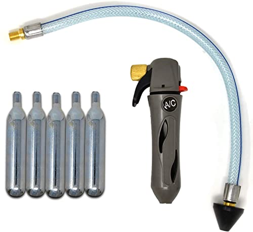 RedRock Gallo Drain Gun- with 5 Unthreaded CO2 Cartridges for A/C Condensate Line - Air Conditioner Cleaner Blaster Opener Kit with Five Cartridge Clears HVAC Clogs