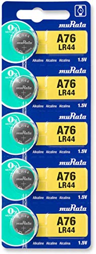 Murata LR44 Battery AG13 357A 1.55V Alkaline Button Cell (5 Batteries)