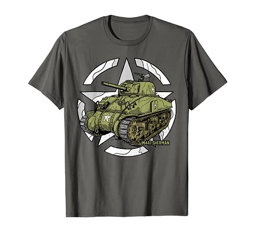 Sherman M4A1 WWII Army Tank History Vintage T-Shirt