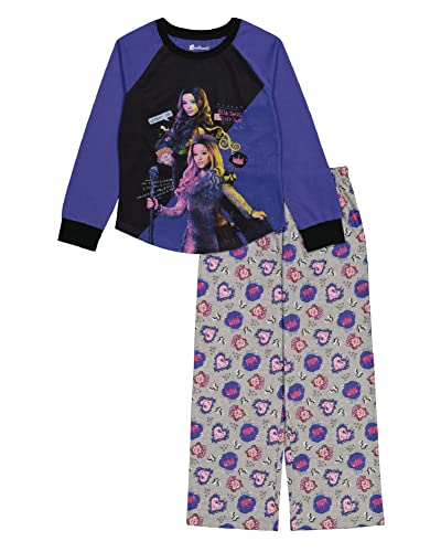 Disney Girls' Descendants 2-Piece Loose-Fit Pajamas Set, BEEN THERE SPELLED THAT, 8
