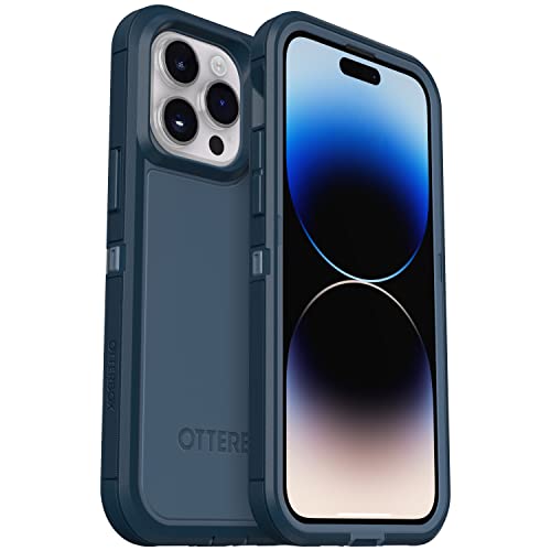 OtterBox iPhone 14 Pro (ONLY) Defender Series XT Case - OPEN OCEAN (Blue), Screenless, Rugged , Snaps to MagSafe, Lanyard Attachment