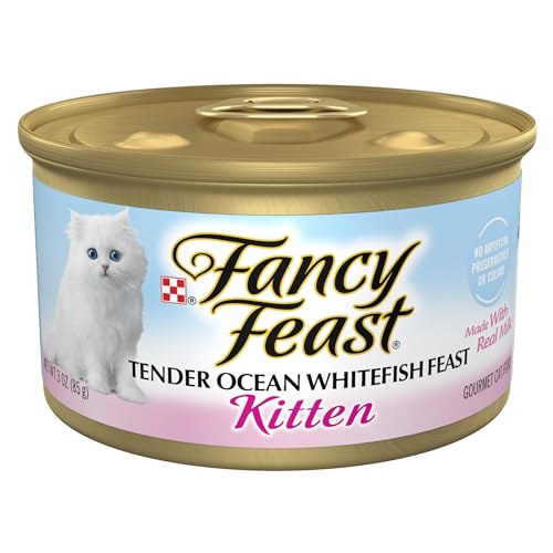 Purina Fancy Feast Tender Ocean Whitefish Feast Wet Kitten Food - (Pack of 24) 3 oz. Cans