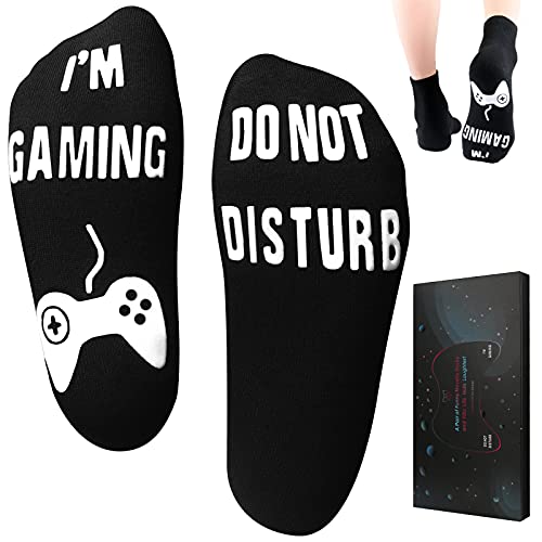 Do Not Disturb I'm Gaming Socks,Fathers Day Dad Gifts For Men,Gamer Socks Gifts For Teenage Boys,Gifts For Son,Men,Dad,Husband