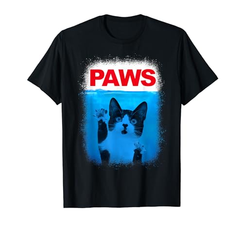 Paws Cat Meme Humor Funny Kitty Lover Funny Cats Mom Dad T-Shirt