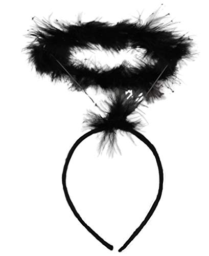 NOVELTY GIANT WWW.NOVELTYGIANT.COM Black Feather Dark Angel Halo Headband Halloween Costume